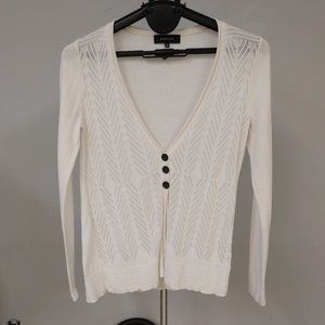 Button Cardigan Off White